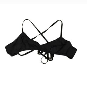 Malia Mills Racerback Black Bikini Top Sz L